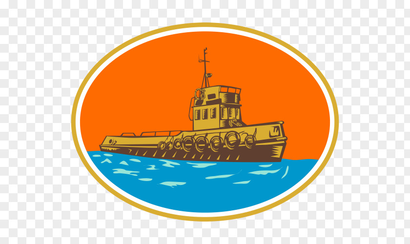 Ship Pusher Tugboat Vector Graphics Illustration PNG