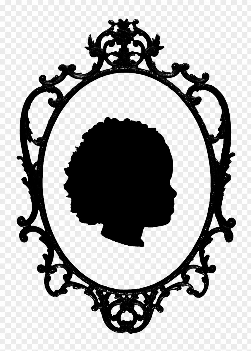 Silhouette Border Picture Frames Mirror Vintage Clothing Drawing Clip Art PNG