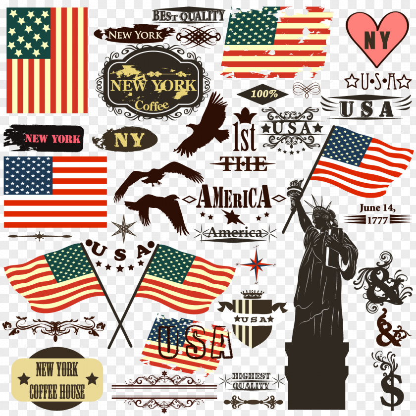 Vector Element American United States Symbol Stock Illustration PNG