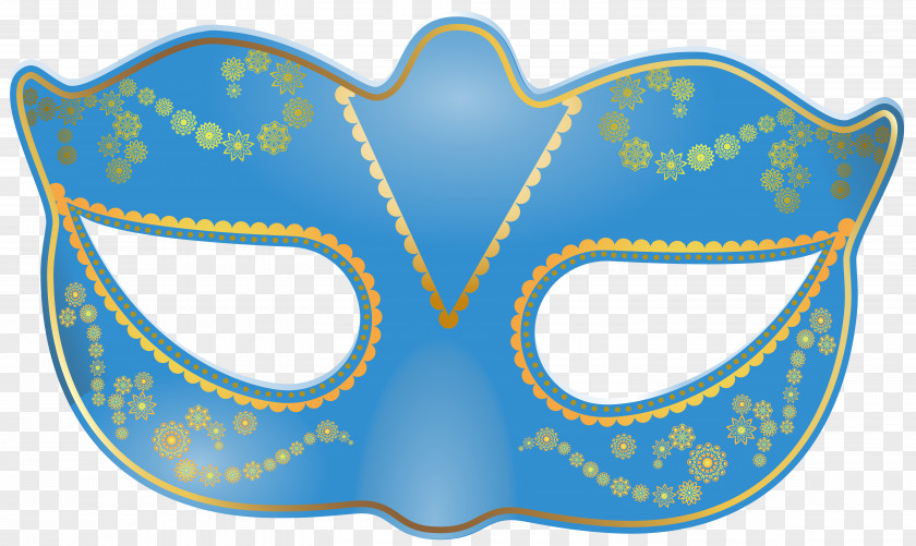 Blue Carnival Mask Transparent Clip Art Image PNG