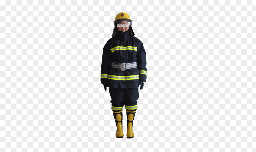 Dark Green Fire Protective Clothing Front Protection Firefighter Firefighting PNG