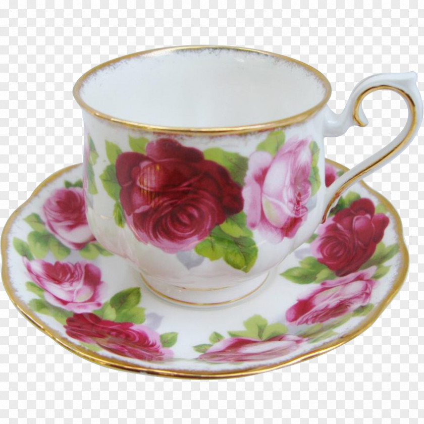 British Tea Coffee Cup Porcelain Saucer Mug PNG
