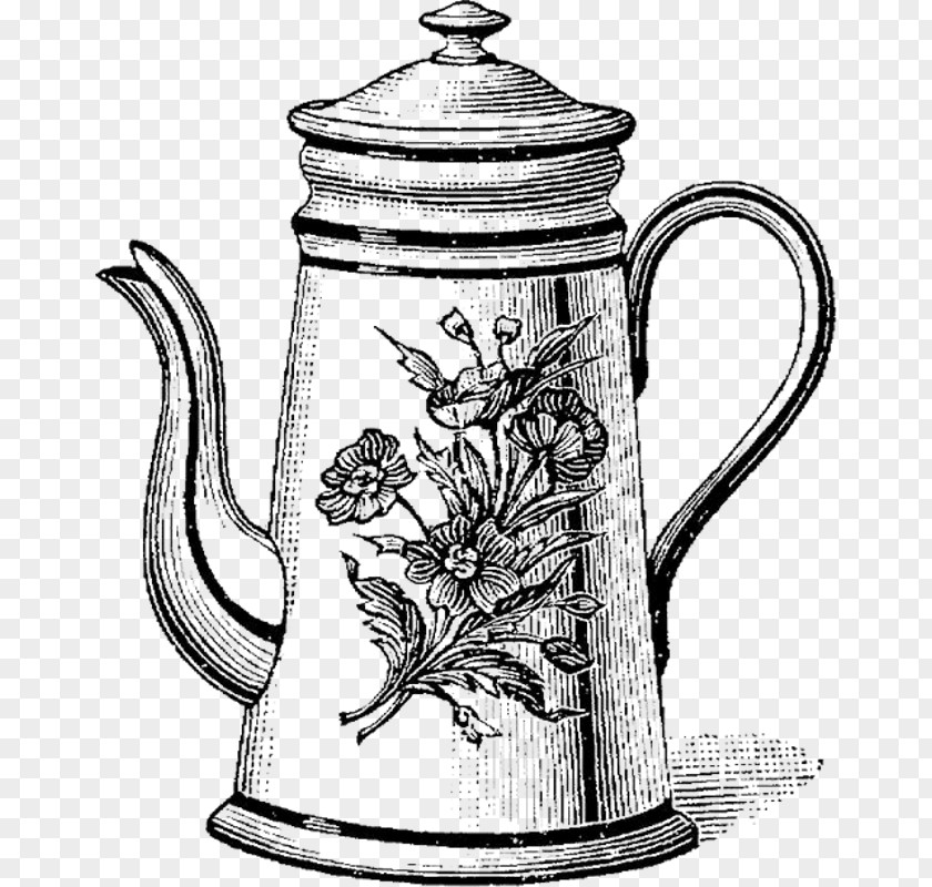 Coffee Old Jug Teapot Drawing Kettle PNG