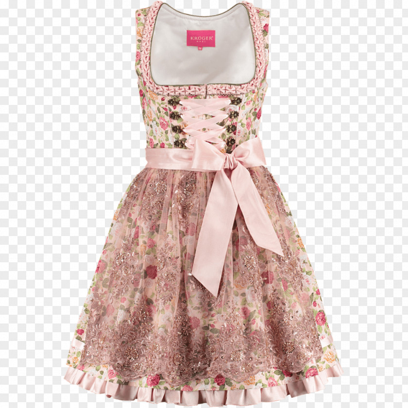 Dress Dirndl Pink Cocktail Folk Costume PNG