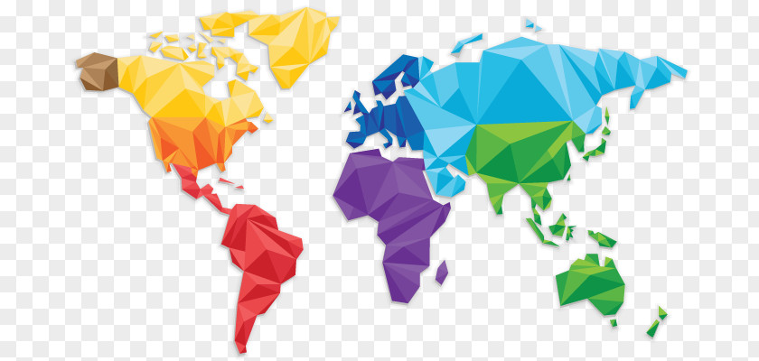 Fashion Geometry World Map Globe PNG
