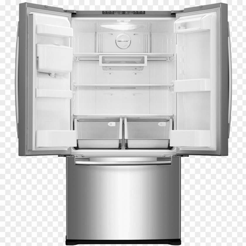 Refrigerator Auto-defrost Freezers Samsung RF18HFENB Ice Makers PNG