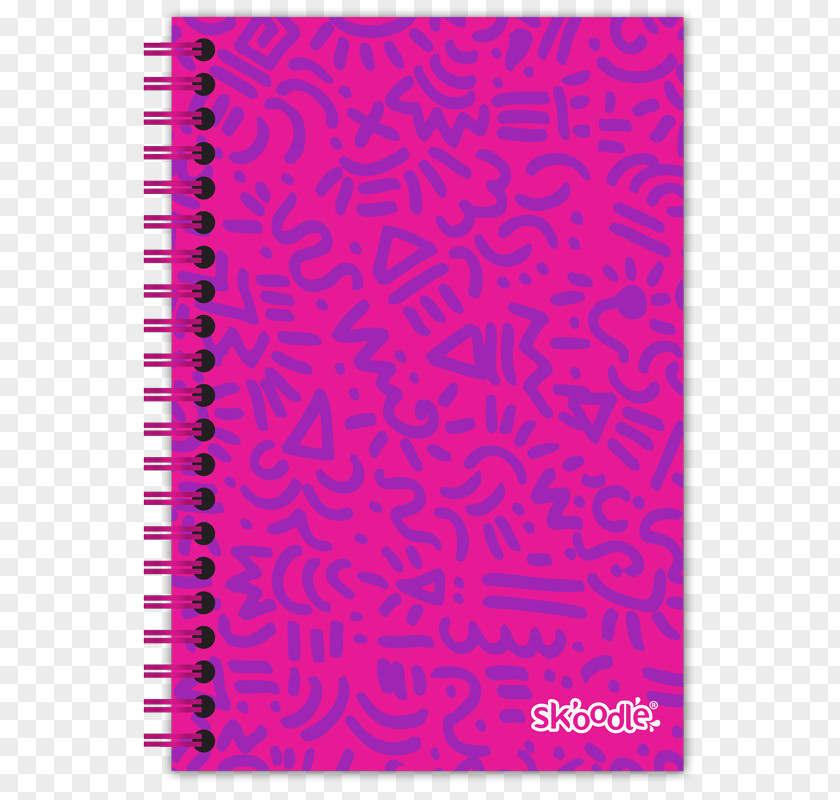 Spiral Wire Notebook Paper Purple Violet Magenta Rectangle PNG