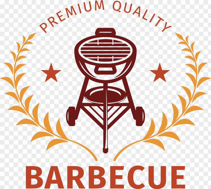 BBQ Grill Label Churrasco Barbecue Ribs Meat Grilling PNG