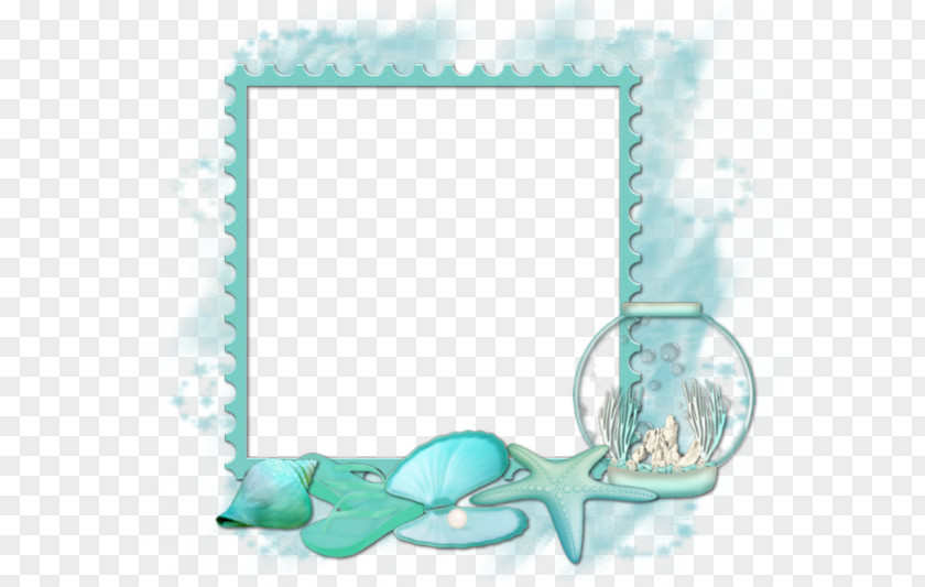 Blue Frame Pattern PNG