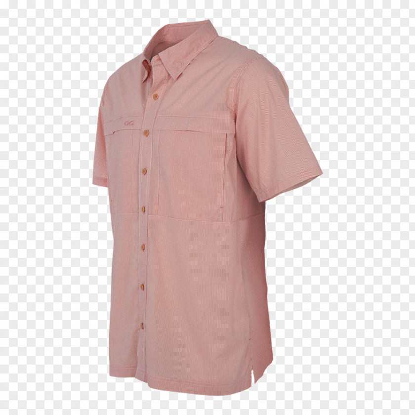 Outdoor Man Blouse Neck Pink M Collar Sleeve PNG