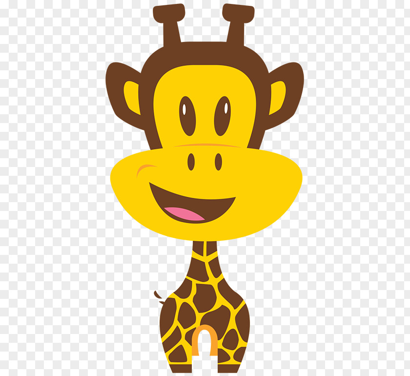 Smile Wildlife Giraffe Cartoon PNG