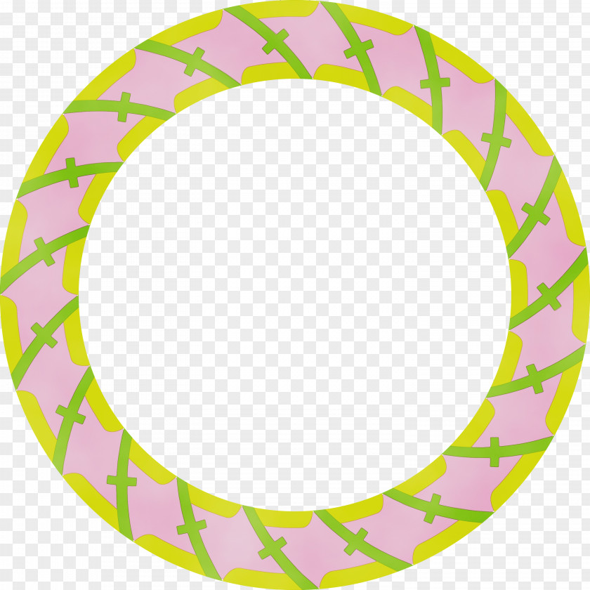 Yellow Circle Oval Plate PNG
