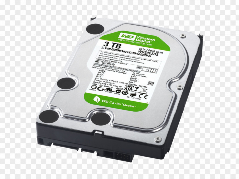 Hard Disk Drives Serial ATA Western Digital WD Green SATA HDD Terabyte PNG