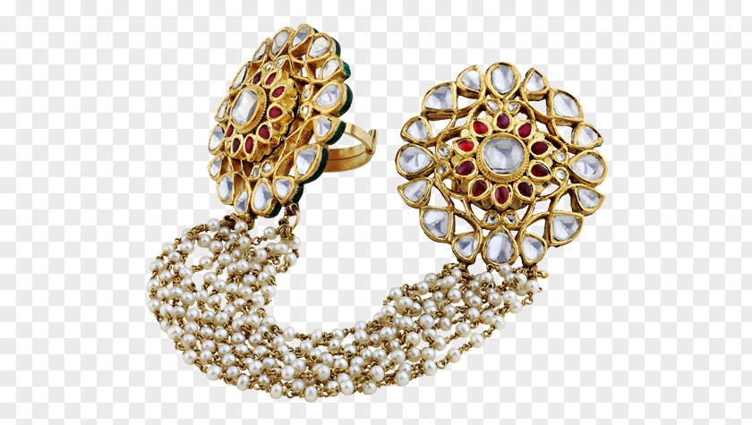 Kundan Jewellery Pearl Earring PNG