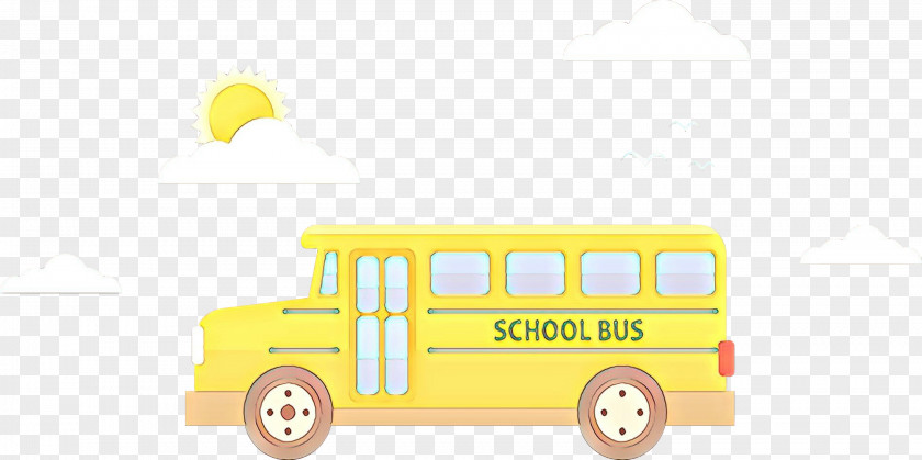 Playset Toy Cartoon School Bus PNG