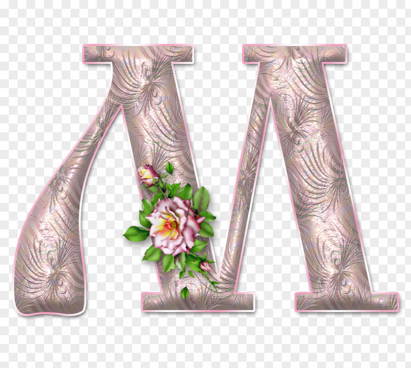 Colorful Alphabet ABC Of Flowers Letter Decoupage Font PNG