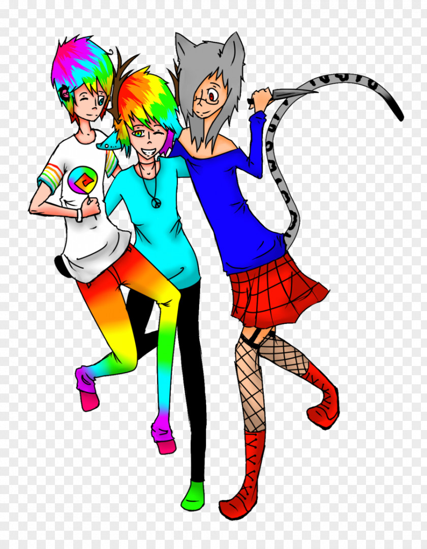 Rainbow Tiger Costume Human Behavior Clip Art PNG