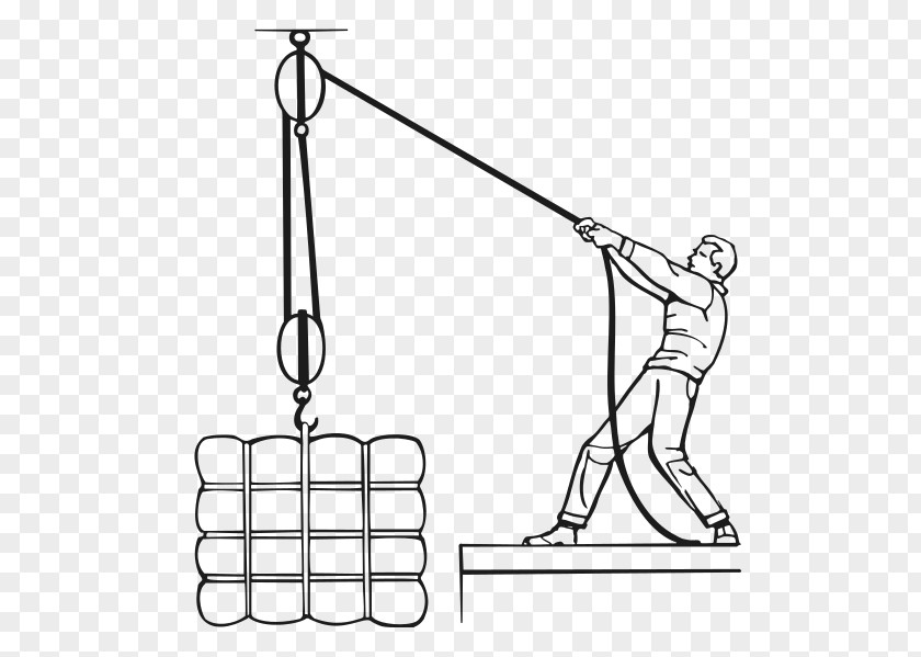 Rope Block And Tackle Pulley Hoist PNG
