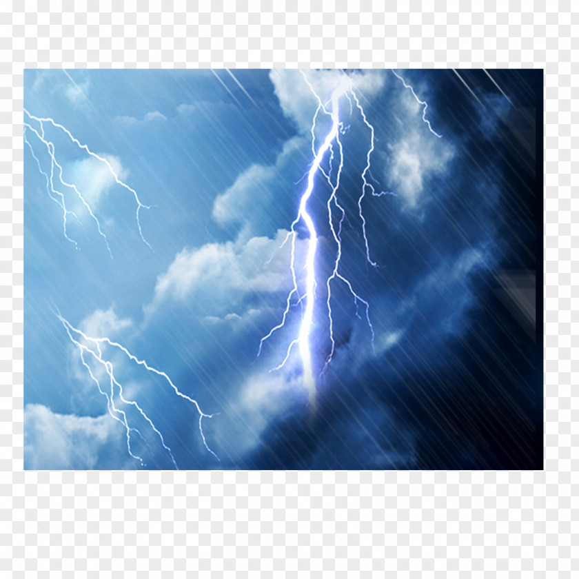 Thunder And Lightning Rain Effect PNG