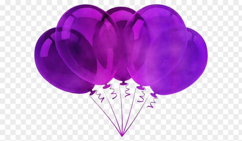 Balloon Birthday Cake Balloons Purple Party PNG