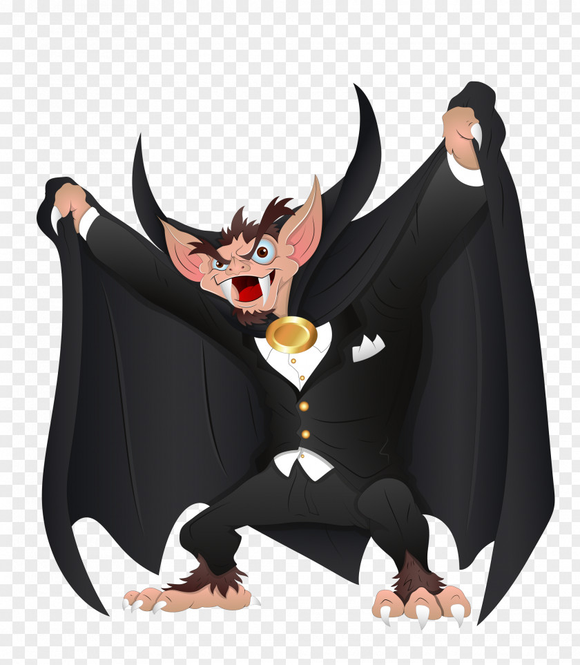Cartoon Devil Bat Count Dracula Vampire PNG