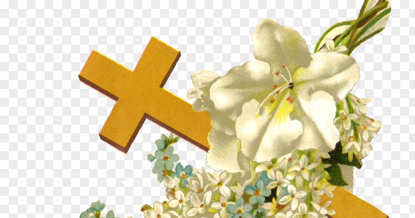 Christian Cross Flower Clip Art PNG