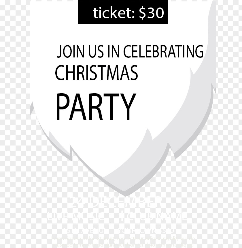 White Beard Background Party Invitations Convite Christmas Gratis PNG