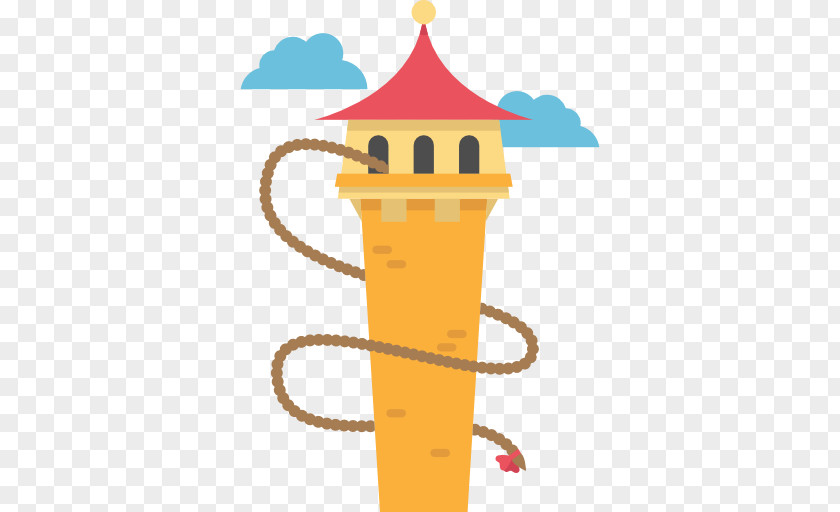 Cartoon Princess Tower Rapunzel Icon PNG