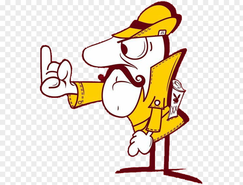 Middle Finger Inspector Clouseau Cartoon Clip Art PNG