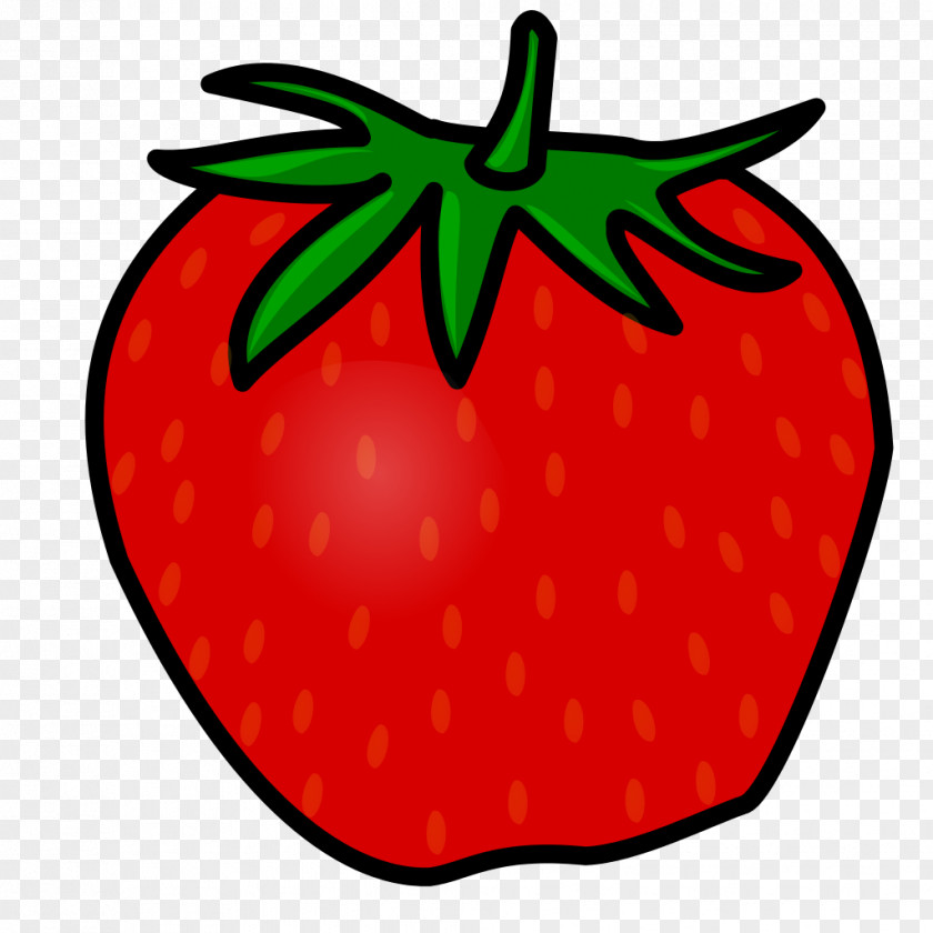 Painted Strawberry Fruit Clip Art PNG