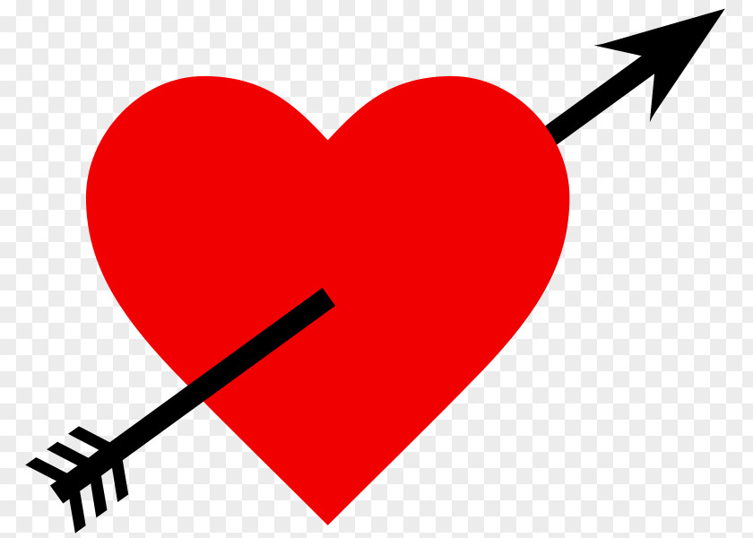 A Picture Of Red Heart Arrow Clip Art PNG