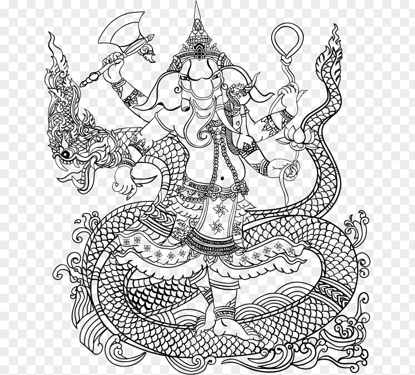 Ganesha Shiva Kali Coloring Book Hinduism PNG