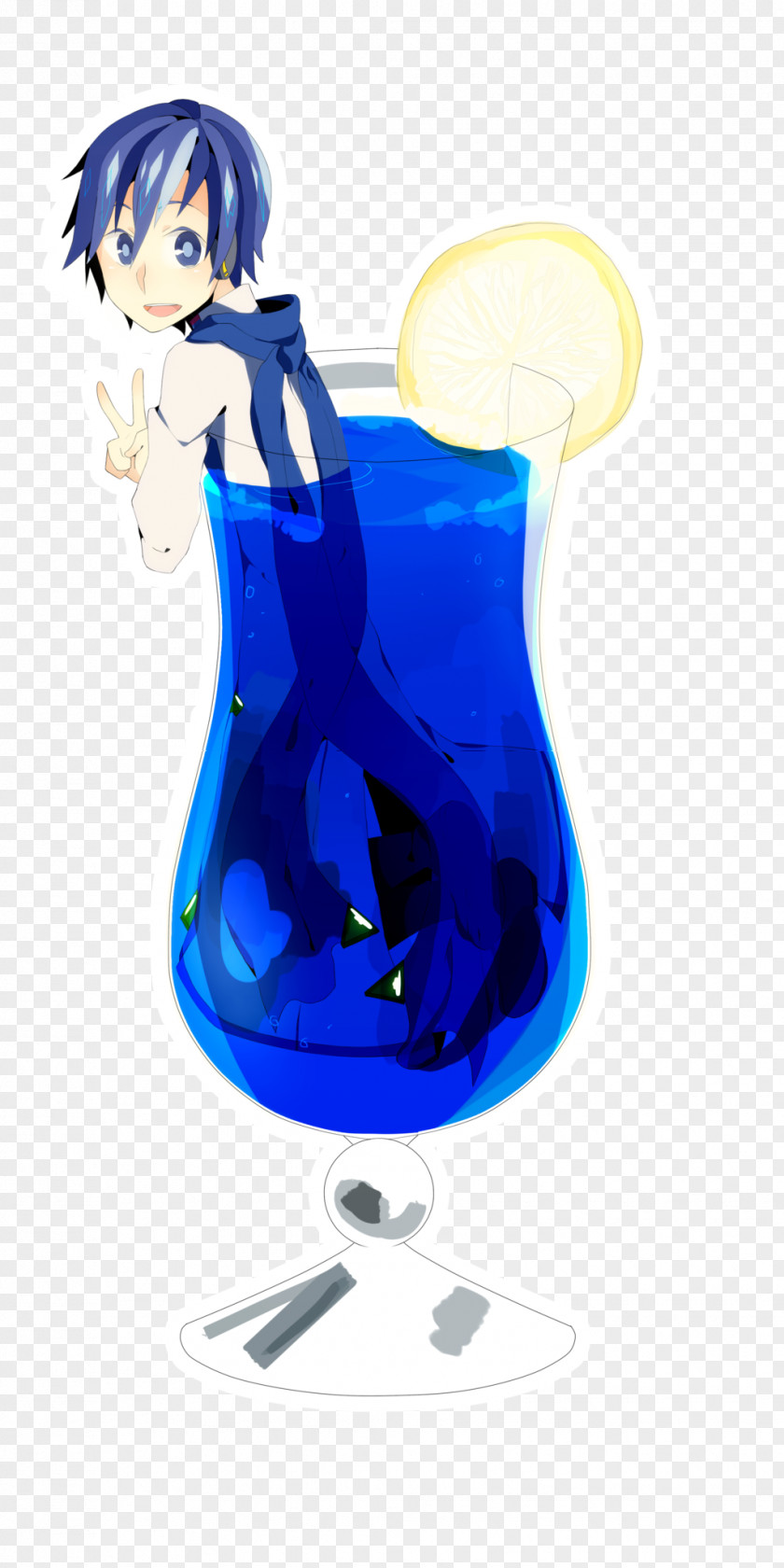Design Stemware Alcoholic Drink Cobalt Blue PNG