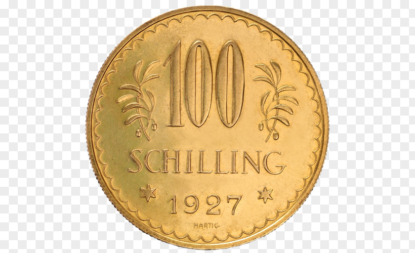 Coin Gold Shilling Austrian Schilling PNG