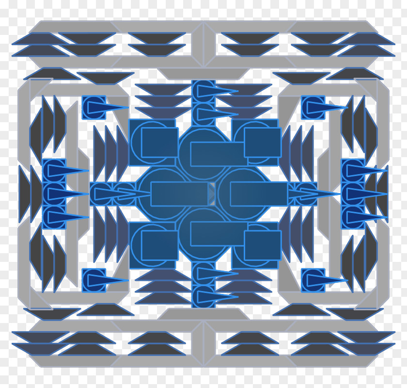 Khanda Cobalt Blue Pattern PNG