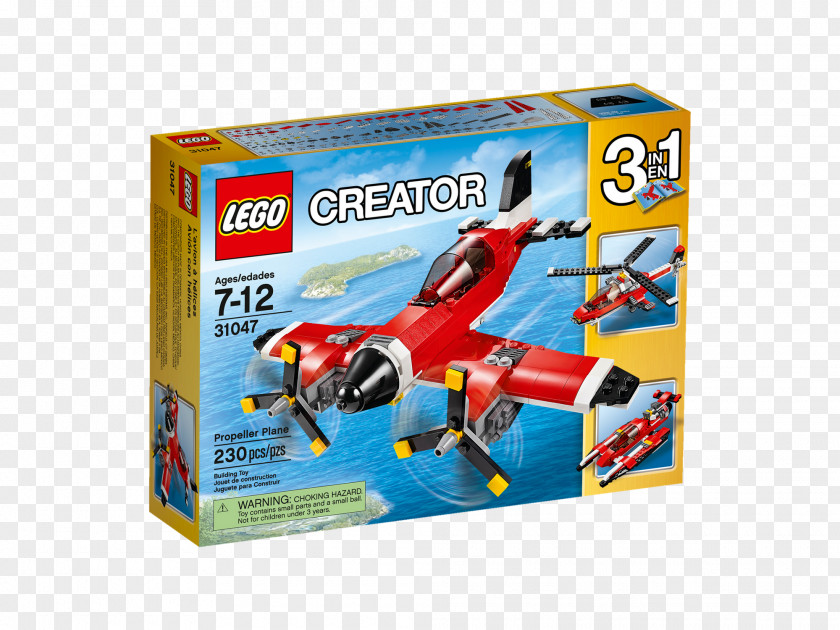 Matchbox LEGO 31047 Creator Propeller Plane Airplane Lego Toy Legoland Malaysia Resort PNG