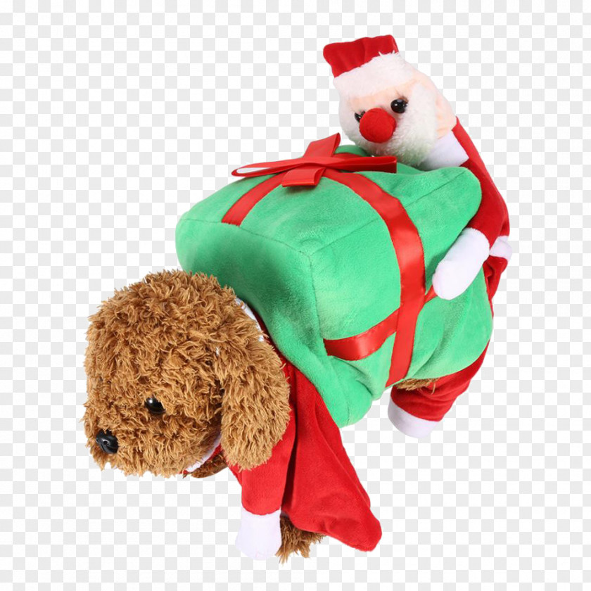 Santa Claus Dog Puppy Costume Christmas PNG