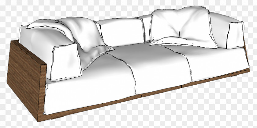 Line Bed Frame Couch PNG