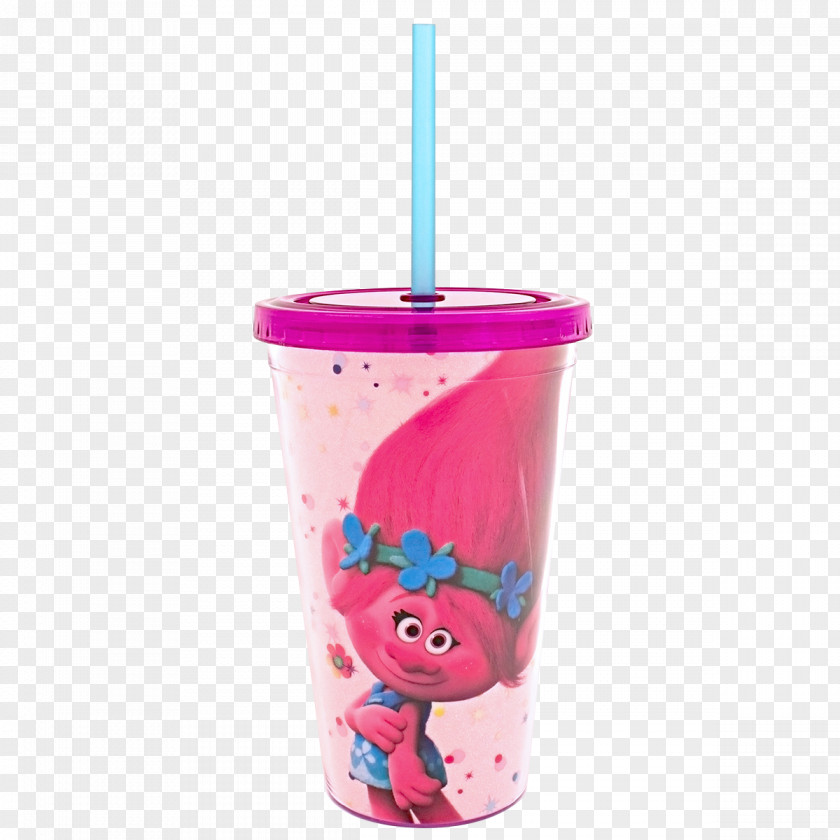 Plastic Straw Cup Trolls Drinking Tumbler PNG