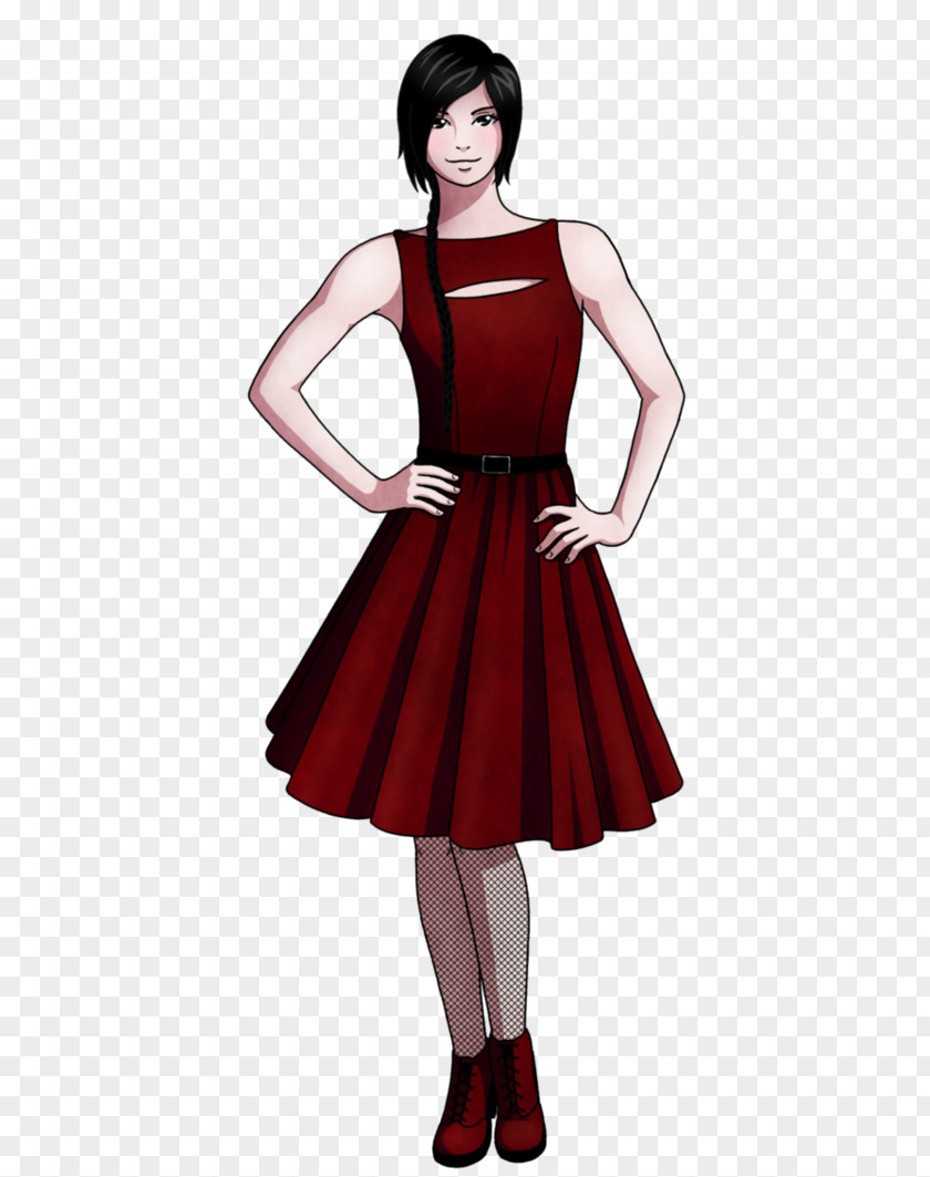 Red Dress Clothing Commission Drawing Fashion PNG