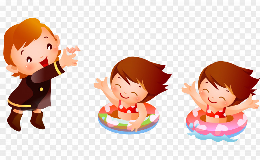 Swimming Children Child Cartoon PNG