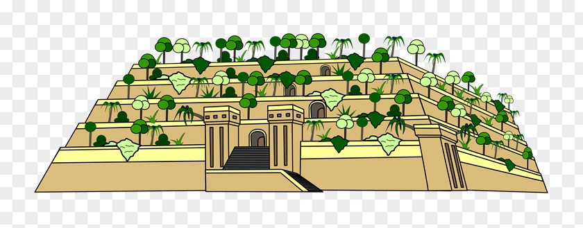 Seven Wonders Of The Ancient World Hanging Gardens Babylon Clip Art PNG