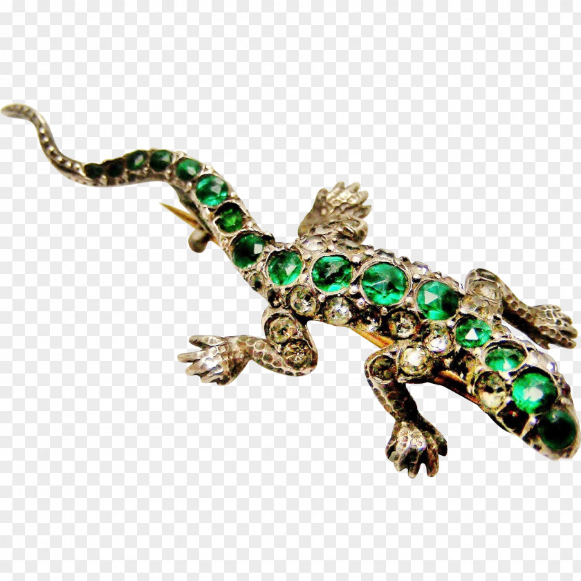 Silver Gecko Brooch Lizard Jewellery PNG