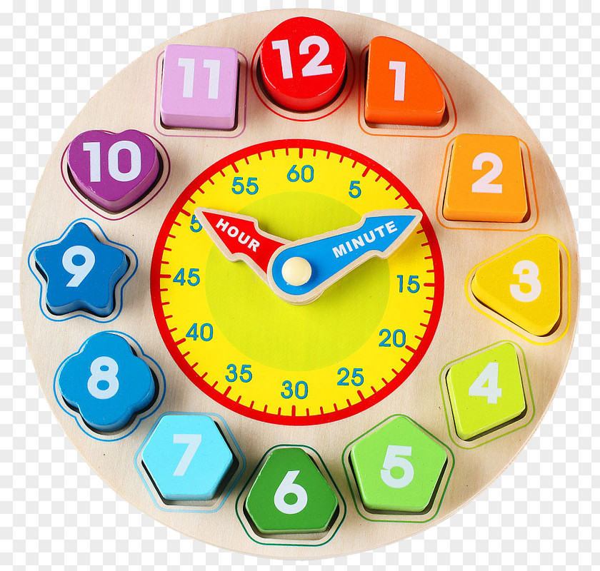 Table Toys Jigsaw Puzzle Educational Toy Clock Block PNG