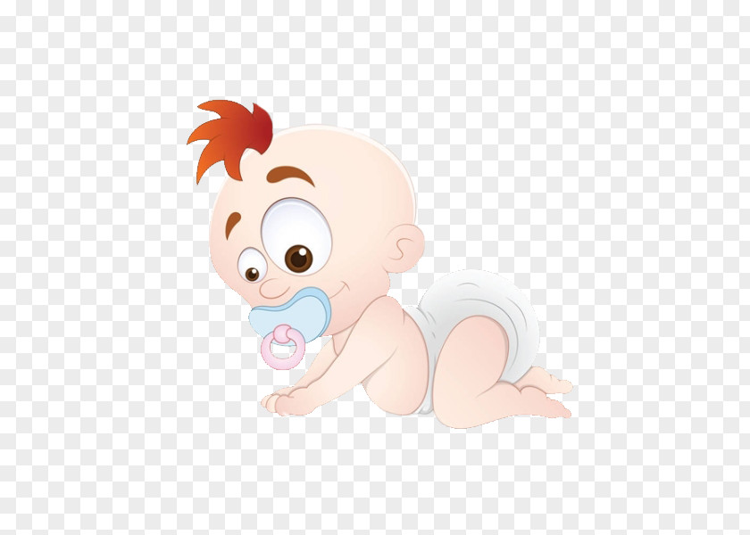 A Baby With Long Hair Diaper Child Clip Art PNG