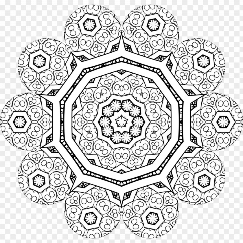 Coloring Book Motif Black And White PNG