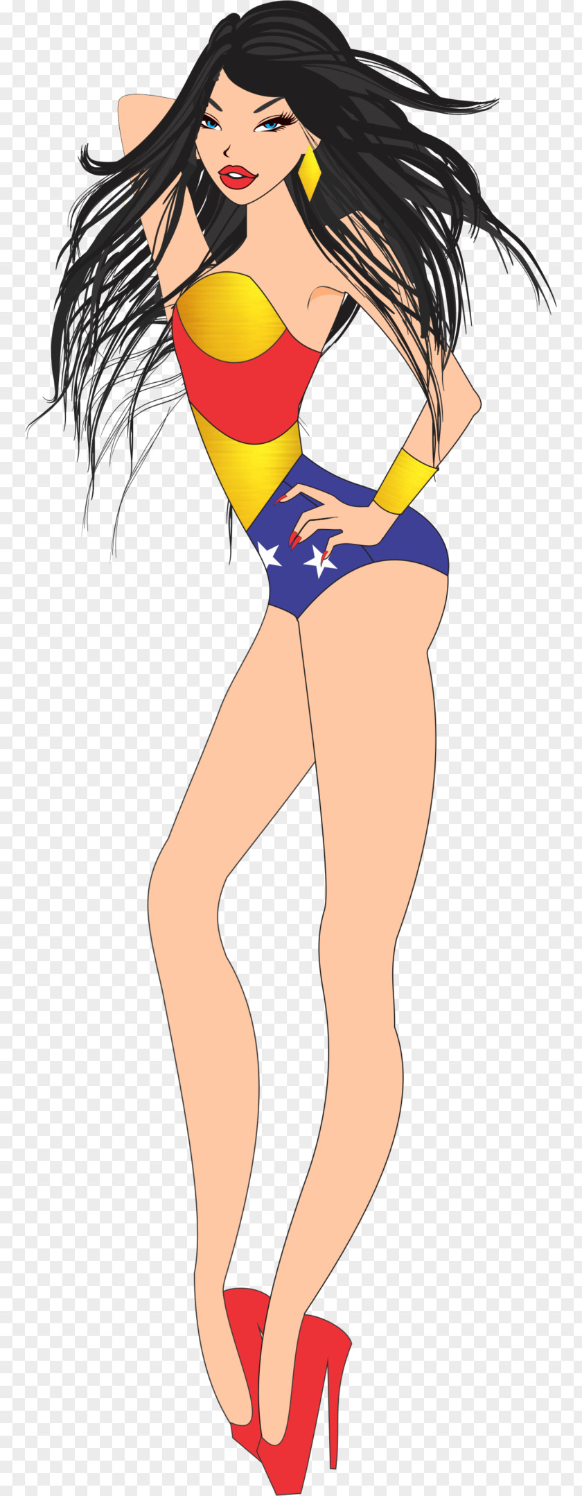 Fashion Wonder Woman Female Drawing PNG