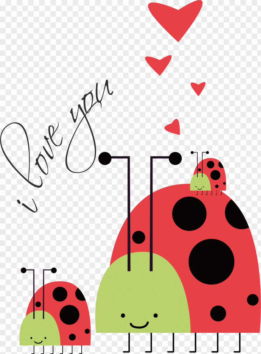 Love The Seven Star Ladybug Vector Insect Ladybird Illustration PNG