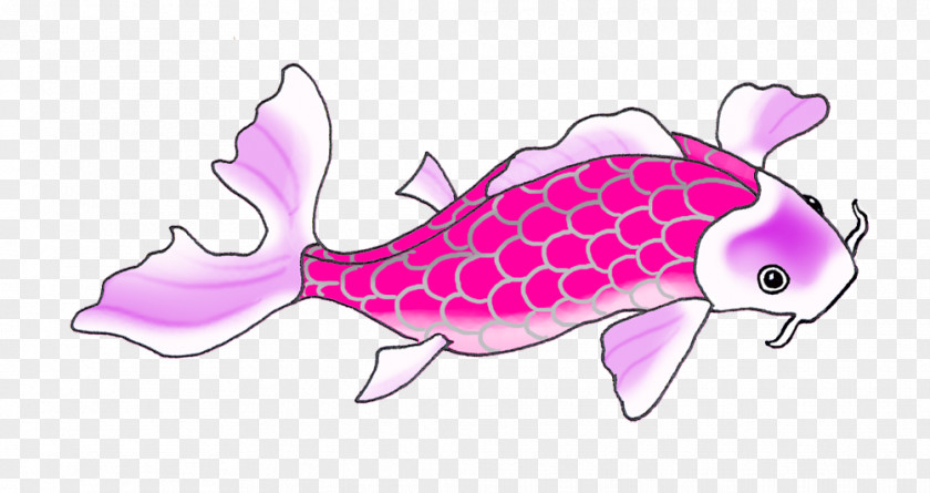 Koi Taisho Sanshoku Fish Drawing Color PNG