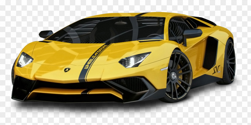 Yellow Lamborghini Aventador Car 2015 2013 Reventxf3n PNG